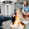 Smokeless Fire Pit With Removable Ash Pan Stainless Steel Portable Bonfire