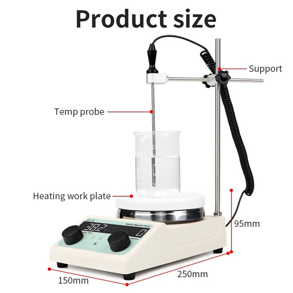 3000ML Electric Magnetic Stirrer with Hotplate and Stirring Bar For Chemical Lab