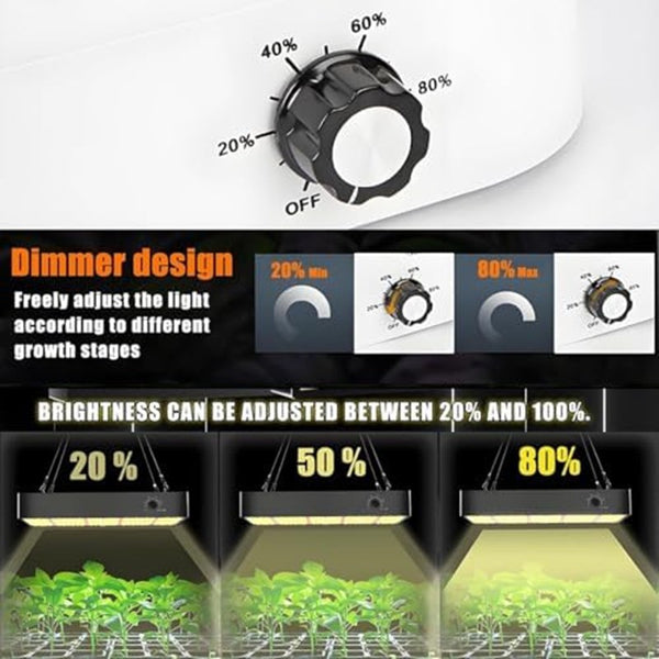 Hydroponics Grow Tent Full Spectrum LED Grow Light Kits Inline Fan Filter System