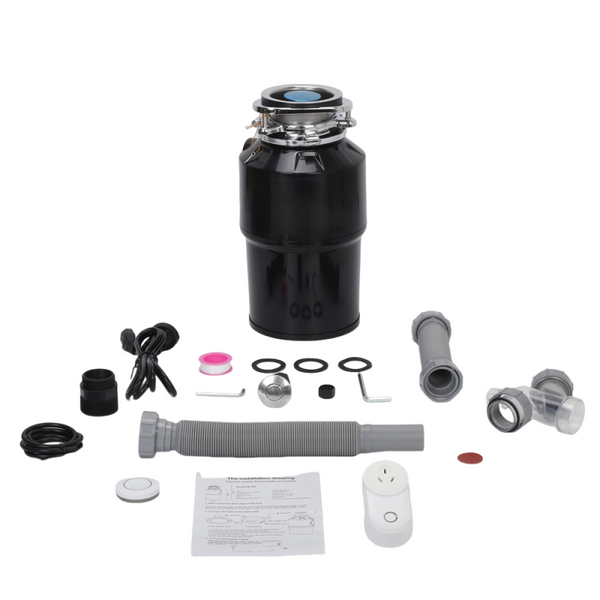 750W Kitchen Food Waste Garbage Disposer with Remote Control Air Switch 2000ML