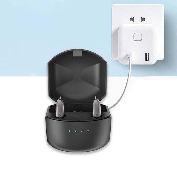 Bluetooth Hearing Aids Invisible Noise Cancelling RIC Digital Sound AmplifierBTE