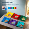 1000pcs jigsaw Puzzle Board Portable Felt Puzzle Plateau 6 Sorting Puzzle-trays