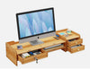 Monitor Stand Riser with Drawers Desktop Organizer 2-Tier for Laptop Computer