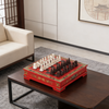 Antique Chinese Terra-Cotta Warriors Chess Set Wooden Chess Board Pieces Gifts