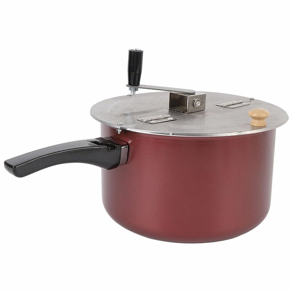 Stainless Steel Popcorn Popper Hand Operated Popcorn Maker Machine for Gas Stove