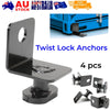 4 Pack Twist Lock Anchors Shipping Container Tie Down Accessories Rust-resistant