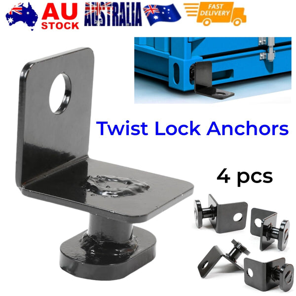 4 Pack Twist Lock Anchors Shipping Container Tie Down Accessories Rust-resistant