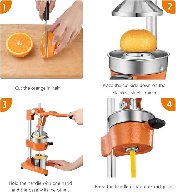 Manual Juicer Hand Press Juice Extractor Citrus Juicer Lemon Squeezer Cast-Iron