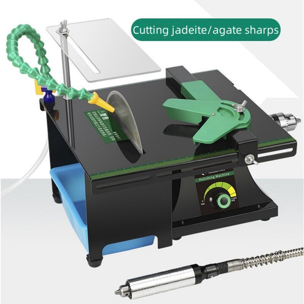 1950W Gem Jewelry Rock Cutting Bench Lathe Table Saw Punching Polisher Machine