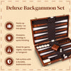 18 inch Premium Backgammon Board Game Set Large Classic Board Game Case Gifts