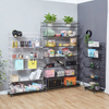 5 Tier Retail Display Rack Organizer Storage Shelf Heavy Duty Metal Basket Cart
