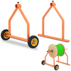 Metal Wire Spool Rack Cable Rack with Wheels, Wire Spool Holder for Wire Spools