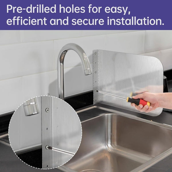 Kitchen Sink Splash Guard Kit for Kitchen Bathroom Waterproof Wall Mounted Guard