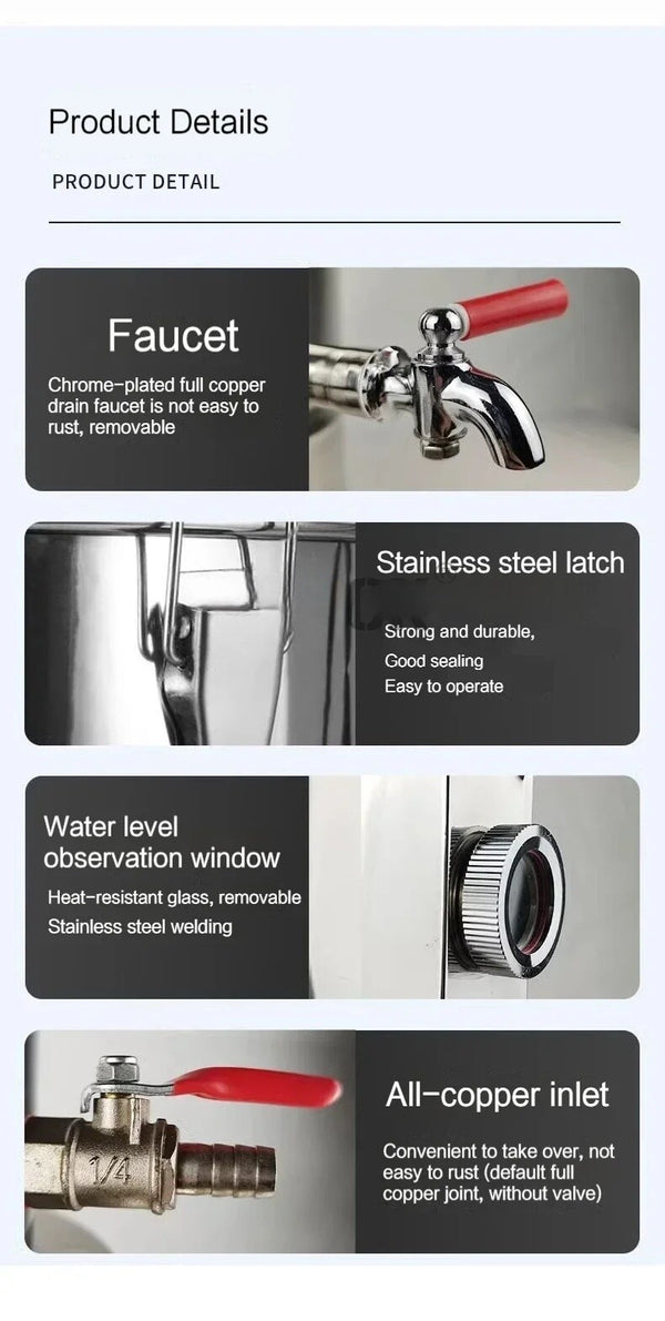 5L/h Water Distiller Purifier Machine Laboratory Auto Control Stainless Steel AU