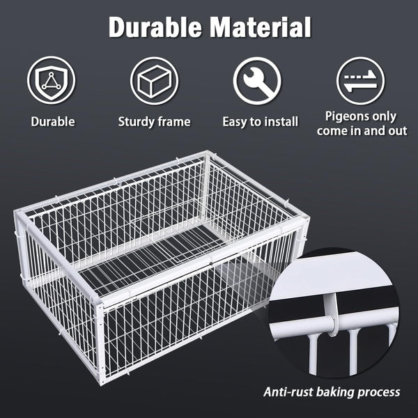 Birds Cage Small Animals Catch Trap Four Sides One Way Entrance Anti-Escape Slot