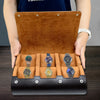 6 Slots Watch Case - Luxury Watch Roll 6 Slots Travel Box Recycled Leather Case