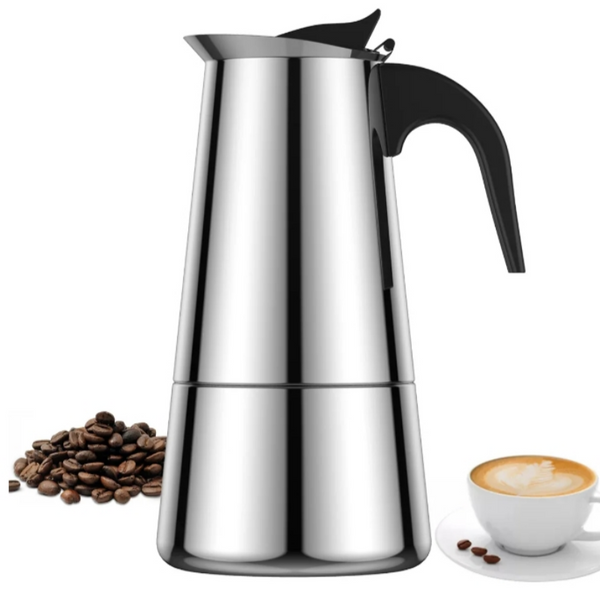 9Cups Stovetop Espresso Moka Pot Percolator Coffee Maker Stainless Steel w/Stove