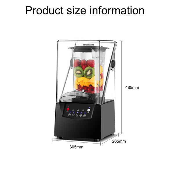 2L Commercial Blender Mixer W/ Cover Quiet Juicer Smoothie Mixer Food Processor