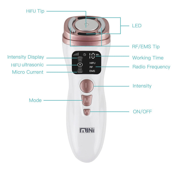 2nd Generation Mini HIFU Machine EMS Face Massage Wrinkle Remove Beauty Device