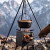 Wood Burning Camping Stove & Bag for Backpacking Outdoor Cooking Heating