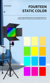 LED RGB Video Light Photo Studio Lamp Photography Panel Lighting w/1.6M Stand