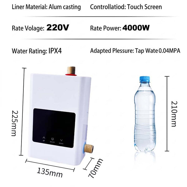 ElectricTankless Water Heater Instant Hot Water w/Remote Control&Digital Display