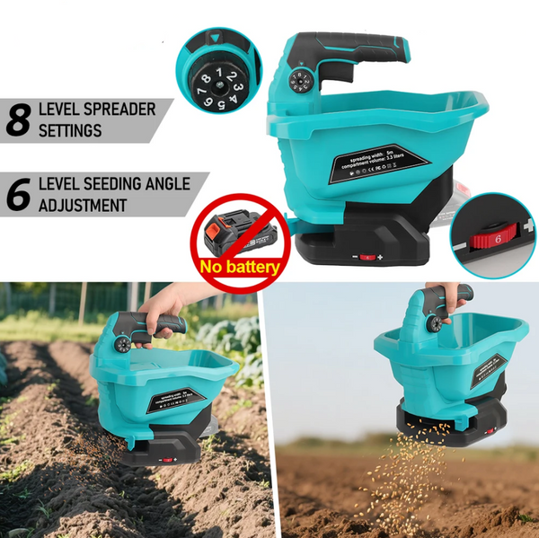 Cordless Seed and Fertiliser Spreader Handheld Grass Seed Spreader Lawn Spreader