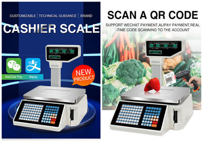 Electronic Barcode Scale Weight Scale Price Computing Supermarket Cashier Scale