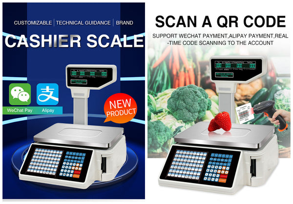 Electronic Barcode Scale Weight Scale Price Computing Supermarket Cashier Scale