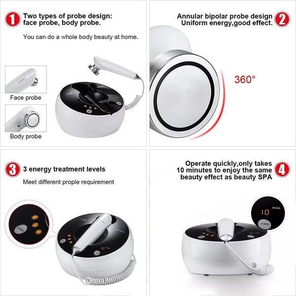 3 Level RF Facial Beauty Machine Skin Tightening Wrinkle Reducing Home Use