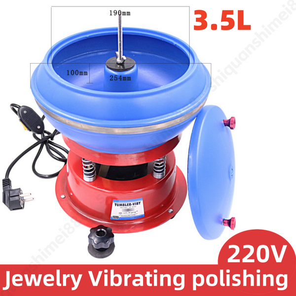 3.5L Electric Vibrating Tumbler Jewelry Polishing Machine Vibratory Rock Tumbler