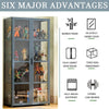 Figures Showcase Lego Display Cabinet w/ Acrylic Door Clear Bookshelf 4/5 Tier