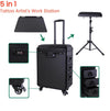 Tattoo Travel Case 5 In 1 Rolling Makeup Workstation with Armrest Stand 3 Drawer
