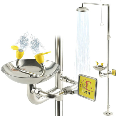 2 In 1 Emergency Eye Wash Shower Station Combination Washer Station First Aid