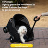 Pet Stroller With Sun Cover Portable Travel Carrier For Small Medium Pet Dog Cat