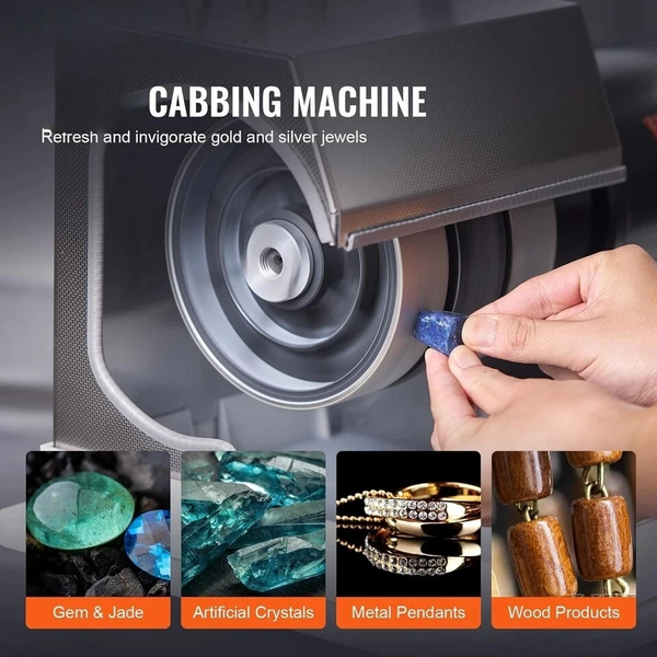 1800rpm Cabbing Machine Grinder Gem Faceting Machine w/ Extra Water System 220V