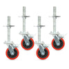 6 inch Rolling Scaffolding Wheels 4 Pack Scaffolding Caster Wheels with Brake AU