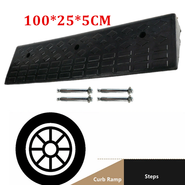 Rubber Curb Ramp Kerb Driveway Threshold for Cars Motorcycles Wheelchairs & Pets