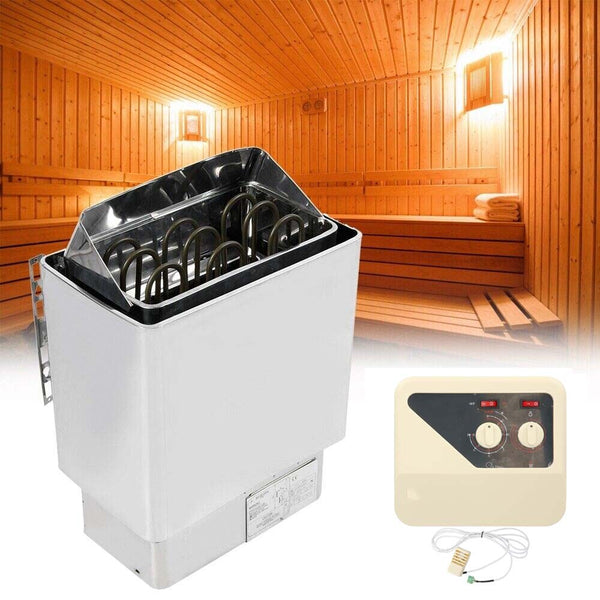 6 KW Sauna Heater 220V Dry Sauna Stove Stainless Steel External Control Home SPA