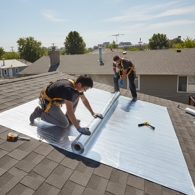 5m² Self-Adhesive Aluminium Roof Film with Strong Bitumen Adhesive For Sheds