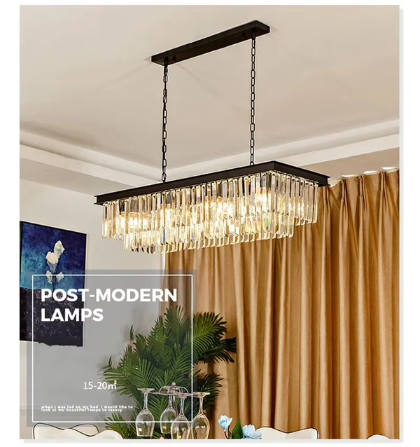 Luxury American Retro Crystal Pendant Lights Ceiling Light Deco Fixture 3 Colors