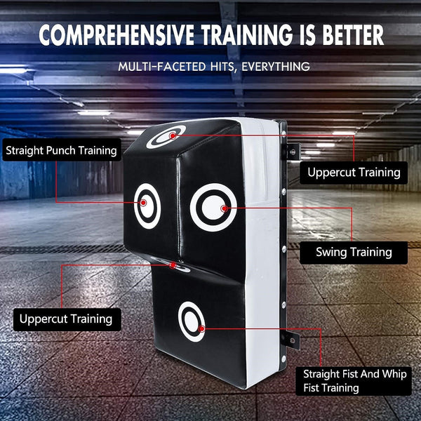 Wall Mount Boxing Punching Bag 6 Targets for Home Gym MMA Training Adjustable