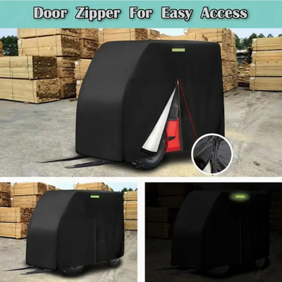 Forklift Cover Waterproof for Forklifts Up to 8000Lb Sun Rain Snow UV Protection