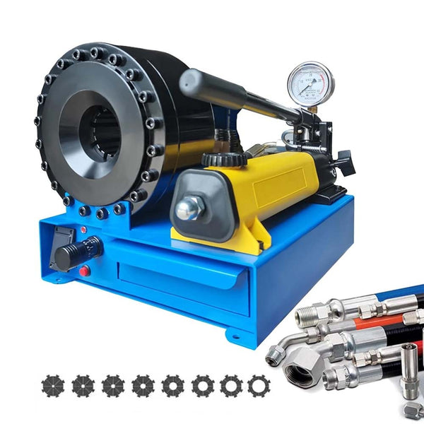 Hydraulic Hose Crimper w/8 Sets Dies Handheld High Pressure Hose Crimping Tool