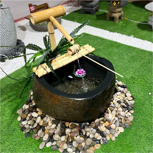 Bamboo Water Flow Ornaments Courtyard Water Circulation Bamboo Water Flow Device
