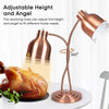 Food Heat Lamp 2 Head Stainless Steel Commercial Food Warmer Lamp 540° Rotation