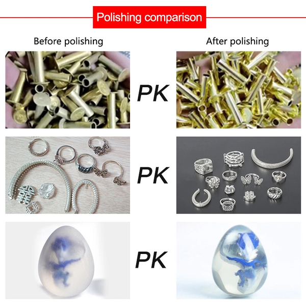 Magnetic Tumbler Polishing Machine Jewelry Polisher w/200g Pins Surface Polisher