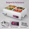Commercial Food Warmer Bain Marie Electric 4 Buffet Pans 304 Stainless Steel