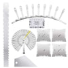 17 Pcs Guitar Luthier Tool Radius Gauge String Action Ruler Guitar Bass Setup