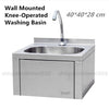 Wall-mounted Washbasin Knee Operated Sink Handbasin Single Bowl Sink With Faucet